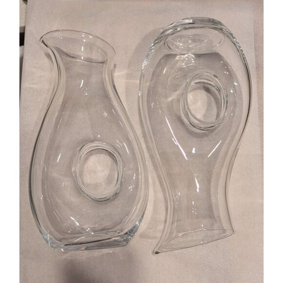 Wine Carafe Decanter with Donut Hole Center made in Poland - Picture 6 of 16